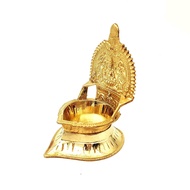 Kamatchi Amman Vilakku/Devi Maa Diya/Ashtalakshmi Vilakku/Oil Lamp (100% Brass)with thiri corrector
