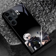 NieR Automata Nier 09 design Phone Case Glass for Samsung Galaxy S20 S21 S22 S23 S24 S25 Ultra Plus 