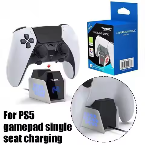 Smart Single Charging Station For PS5 And PS5 Elite Controller With LED Light Controller Charger for