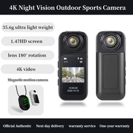 4K Magnetic  Mini Wifi Action 180° LENS Body Cam for Motorcycle/Cycling | Pro 2.7K Video Dash Cam