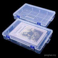PP Transparent Tool Box Kotak Plastik Segi Empat Berkunci Perkakasan Alat Pancing Aksesori Meja