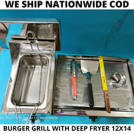 Burger grill with deep fryer 12x14