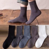 (5/10 Pasang) Stokin Korea Style Lelaki Stokin Panjang Elit Stokin sukan pertengahan betis , panjang