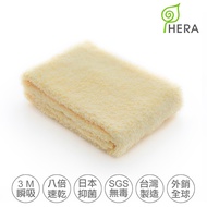 HERA 3M專利瞬吸快乾抗菌超柔纖-多用途洗臉巾5入組 奶油黃