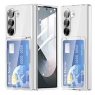 Luxury Strong Protective Case with Card Pocket Cases for Samsung Galaxy Z Fold7 5G Fold6 Fold 7 Fold