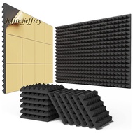 24PCS Self-Adhesive Sound Proof Foam Panels Soundproof Wall Panels Acoustic Foam Panels 2x12x12In,Fa