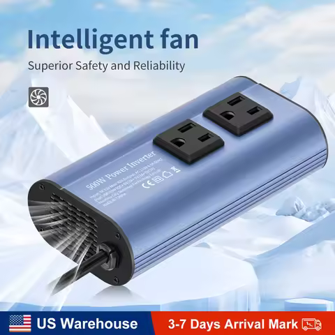 Ports Car Adapter Portable Inverter Double receptacle 4USB 500W Modified Frequency Inverter DC12V To