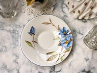 古董英國名瓷Shelley 罕見手繪美麗花卉骨瓷碟
