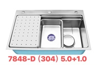 CHẬU RỬA CHÉN N21 7848 NA TOÀN PHẦN INOX CHUẨN 100% DẬP NGUYÊN KHỐI KHÔNG KÊU ỘP ỘP NHIỀU CÔNG DỤNG