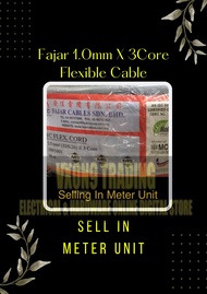 [Sell in Meter Unit] Fajar 3 Core Flexible Cable|Wire 1.0mm/1.5mm/2.5mm x 3Core ~VXON9 Trading