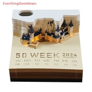 【In stock】Ed Desk Calendar With LED Lights, 2024 Calendar Memo Pad, Creative Desk Calendar DIY Notes