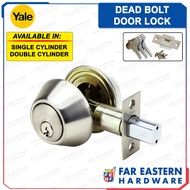 YALE Dead Bolt Single | Double Cylinder Deadbolt Door Lock Stainless Steel | Brass