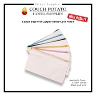 Canva Bag with Zipper Katsa Coin Purse Wallet Canva Pouch zipper
