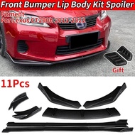 For Lexus CT200h 2011-2022 Car Front Bumper Body Kit Splitters Lip Spoiler Side Skirts Extensions Re