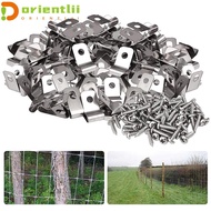 ORIENTLII 100pcs Fence Clamp Durable Cattle Panel Chain Link Fence Ties Metal Fence