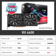 RX 6600 RX 6600 SOONFOALS New AMD Radeon RX 6650 XT 8G GAMING RX 6650XT GDDR6 128Bit 7Nm Desktop Gra