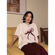 Duguu |Girly Bow Big Print Top