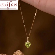 Gold necklace pawnable 18k Olive green birthstone heart-shaped zircon necklace tala by kyla necklace