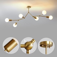 Magic bean molecular lamp chandelier ceiling lamp (na may orihinal na tatlong kulay na bombilya)