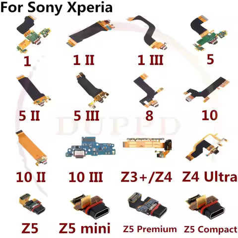 Original USB Dock Charging Connector Port Charger Board Flex Cable For Sony Xperia1 5 8 10 II III Z3