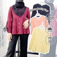 QFM Women Fashion Blouse Dolly Korean Fashion | Baju Perempuan Dolly Lengan Panjang Puff Long Sleeve