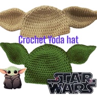 STAR WARS INSPIRED, crochet Yoda hat ,n dobby hat on hand newborn size up to adult size available .
