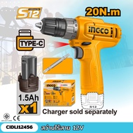 INGCO สว่านไร้สาย 12V รุ่น CDLI12456
