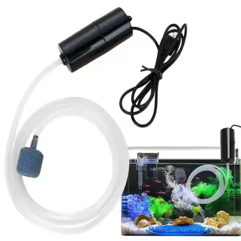 Aquarium Oxygen Air Pump Fish Tank USB Silent Air Compressor Aerator Portable Mini Small Oxygenator 