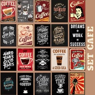 Cafe Poster Set Contains 20 Pcs | Cafe Wall Decoration | Aesthetic Cafe Wall Decoration | Room Decor