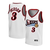 Allen Iverson Philadelphia 76ers jersey # 3 white Swingman basketball shirt T-shirt top