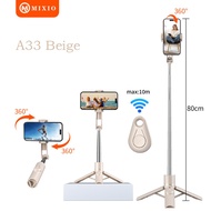 MIXIO A33 MACARON 80CM Tripod Tongsis Bluetooth Mini Selfie Stick