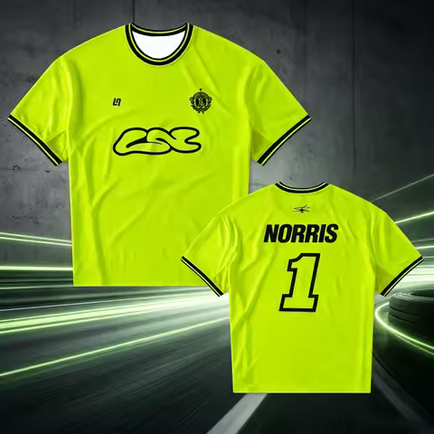 Lando Norris LN1 3D Printed Graphic Racing Car T-shirt Men Women Summer Sports T-shirt Breathable Qu