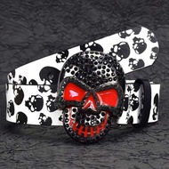Halloween Skull Decoration Belt Men Women Belt Y2K Punk Belt Jeans Belt