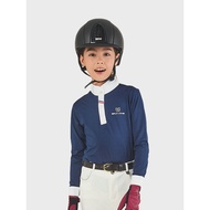 Children Summer Sunscreen Equestrian Long-Sleeved polo Shirt Equestrian Top Training Cycling T-Shirt