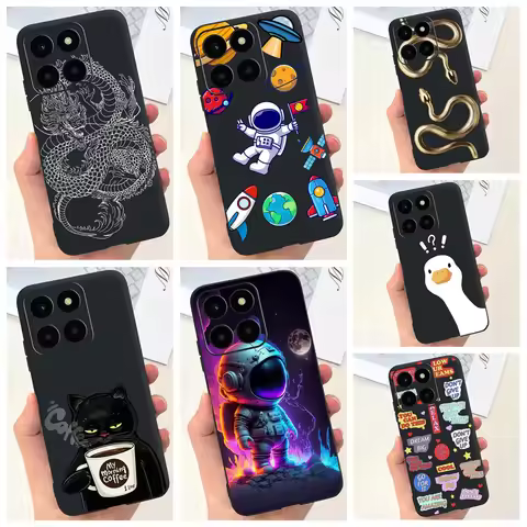 For Cover Honor X6a X6S X6 4G Bumper Shell Cool Cartoon Space Man Animals Painting Back Case For Hua