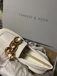 Charles & Keith 金鏈厚底樂福鞋38碼