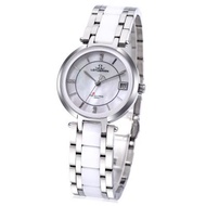 LOTUSMAN DL869TWA WOMEN WATCH 3ATM DATE DISPLAY ARTIFICIAL DIAMOND DIAL (WHITE)