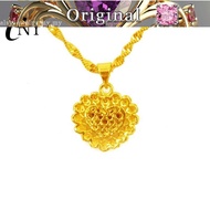 Thick 916 gold love ladies necklace Japan and new yellow 916 gold pendant pure yellow 916 gold 916 wellso