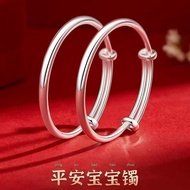 Pure Silver 9999 Silver Bracelet Children Baby Sterling Silver Bracelet Baby Horse Bracelet First Mo