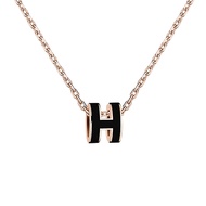 HERMES สร้อยคอ PENDENTIF POP H black【PARADISE】 Rosegold