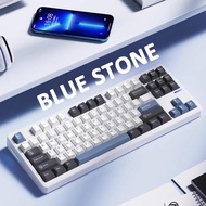 ELECFOX LINKY 87 TKL Customized Mechanical Keyboard 87 Keys Wired & Wireless Bluetooth LED Gaming Ke