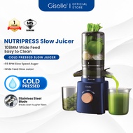Giselle Nutripress Cold Press Slow Juicer Big Mouth Juicer | High Power & Nutrition Retention | KEA0