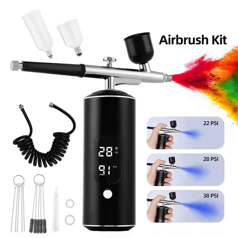 Top 35psi Airbrush with Compressor for Nail Painting Portable Cordless Airbrush Nail Art Cake Painti