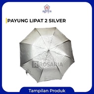 New Nagoya Silver 2-Fold Umbrella Plain Manual Umbrella