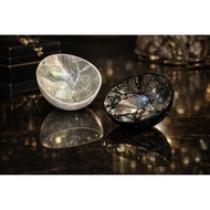 Abalone Shell Inlay Resin Oval Sauce Plate