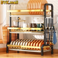 DYK I Rak Dapur Stainless Steel Dish Rack Rak Pinggan With Utensil Holder And Knife Holder
