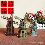 Dutch Travel Souvenir Photo of Dutch Windmill European Metal Crafts Ornament Alloy Windmill European