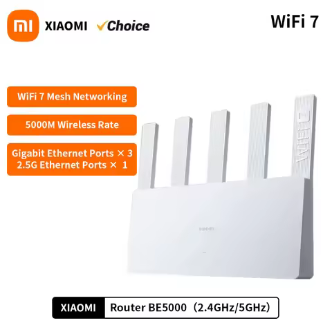 NEW Xiaomi Router BE5000 Wi-Fi 7 2.4/5GHz Dual-Frequency Mesh 2.5G High-Speed Network Port IPTV OFDM
