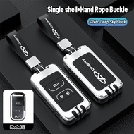 High quality Zinc Alloy Genuine Leather Car Key Cases Folding Smart Remote Control Shell Protector C