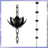 (JMTI) Lotus Flower Rain Chain Enhance Gutters Divert Water Away with Rain Cups